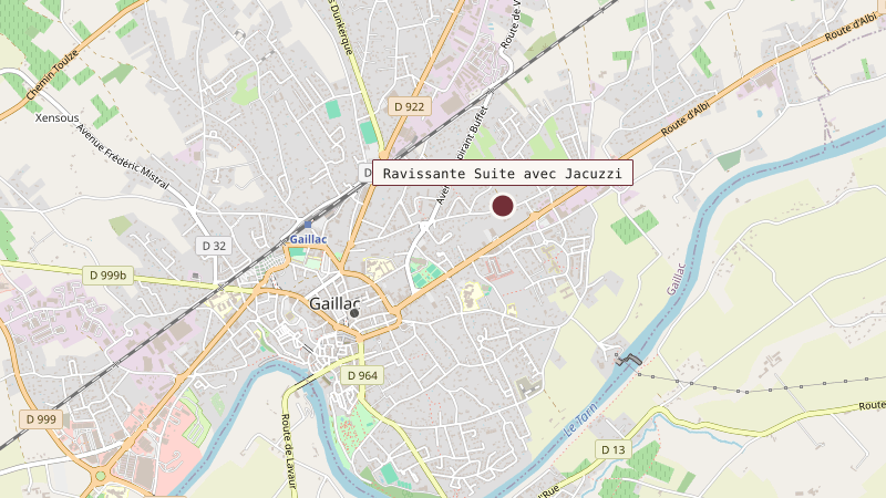 Carte situant Ravissante Suite avec Jacuzzi à 1 km au nord-est de Gaillac