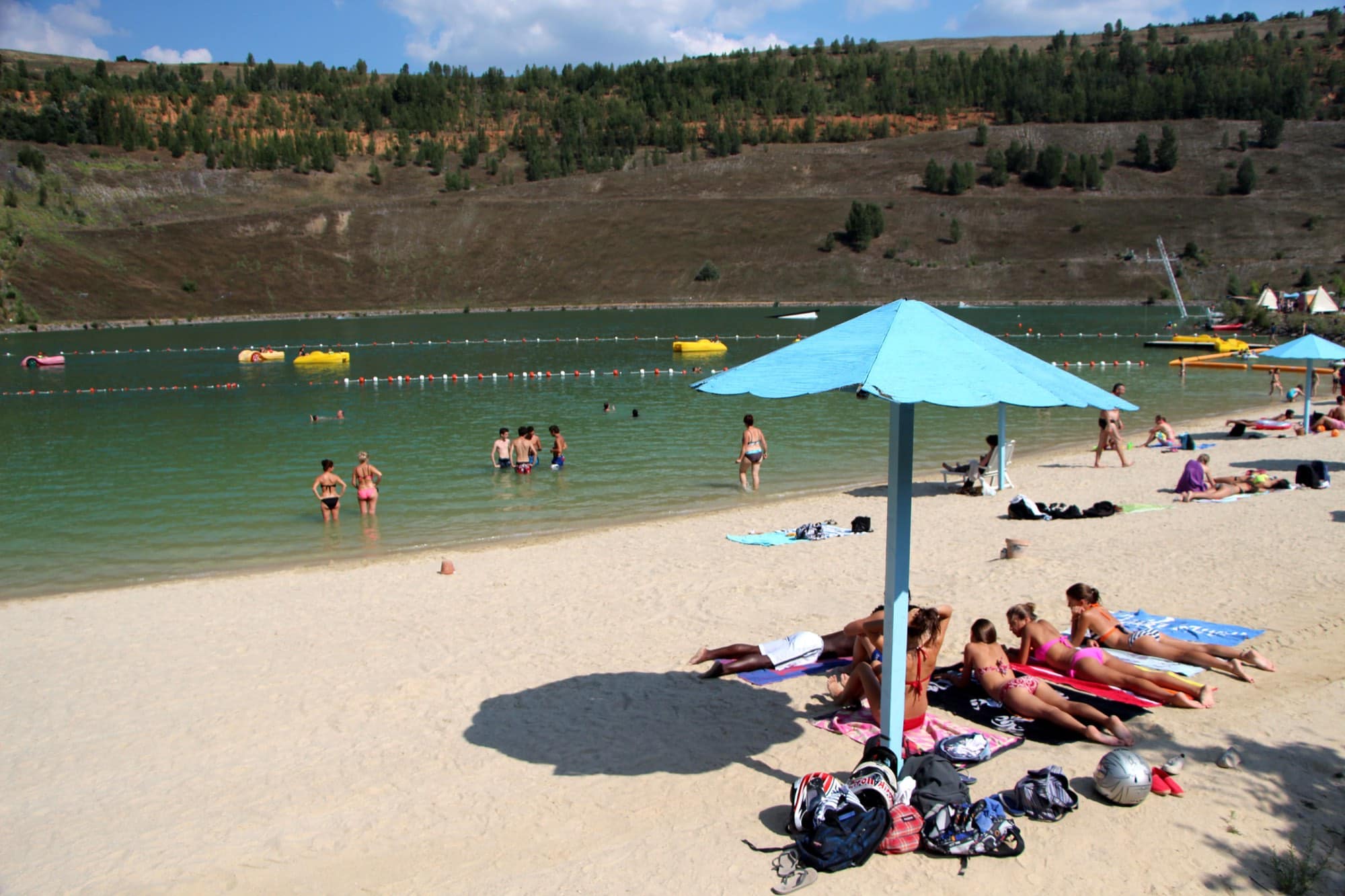La plage du lac de Cap'Découverte