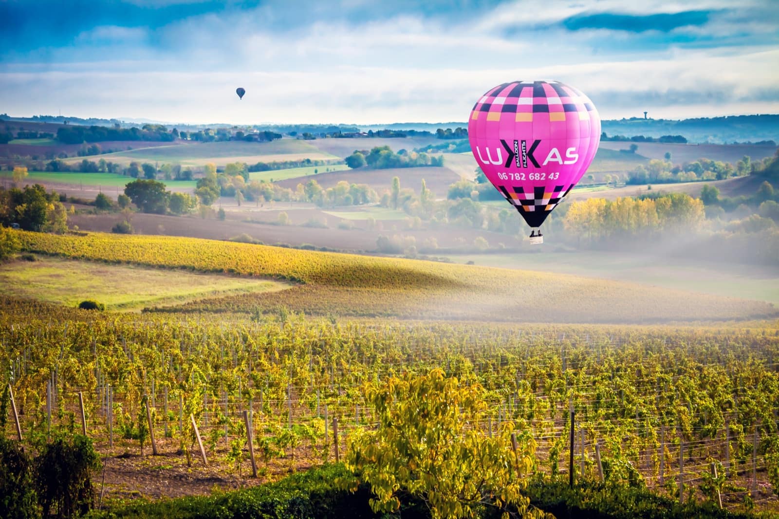 Montgolfière au-dessus de Cordes-sur-Ciel